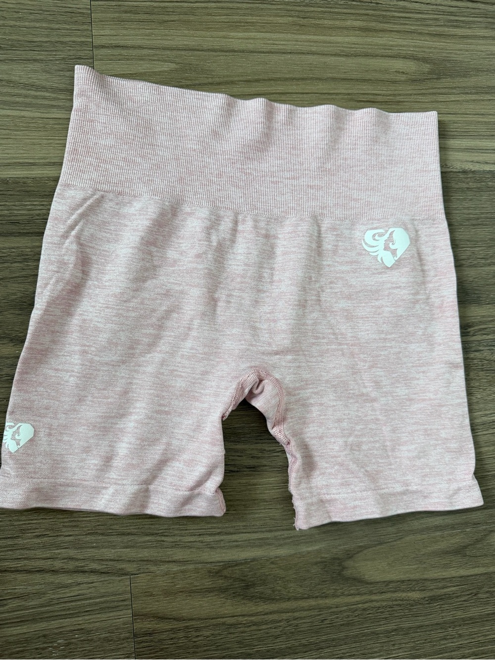 High-Waist Seamless Bike Shorts in Blush Pink